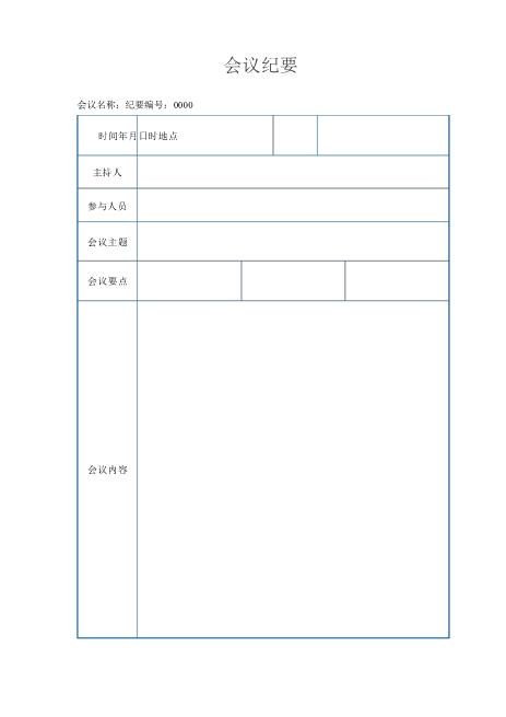 完美版推荐权威保荐会议纪要、会议纪要的格式免费版word全面高速下载