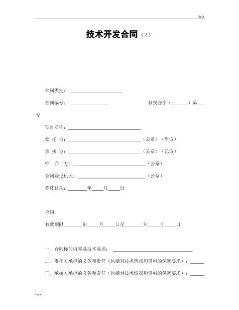 技术开发合同（2）Z25it技术服务合同