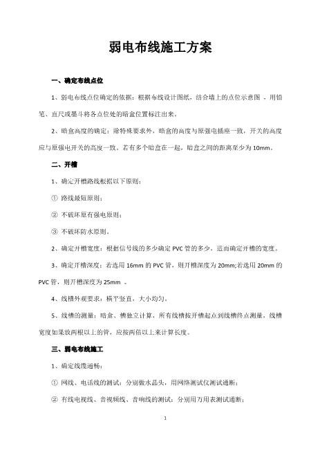 弱电布线施工方案5页