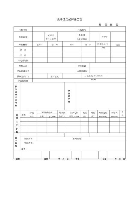 名师推选免于评定的焊接工艺详细高速下载